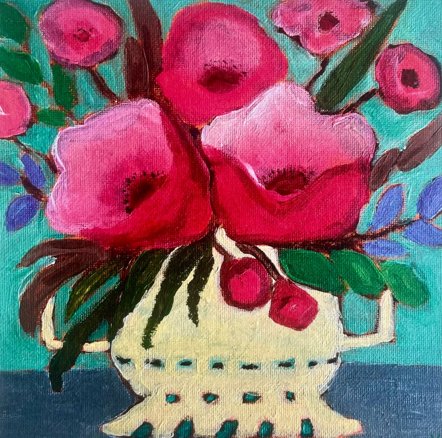 Flowers at Holkham Hall - 15cm x 15cm (6in x 6in) Greeting Card made from recycled material