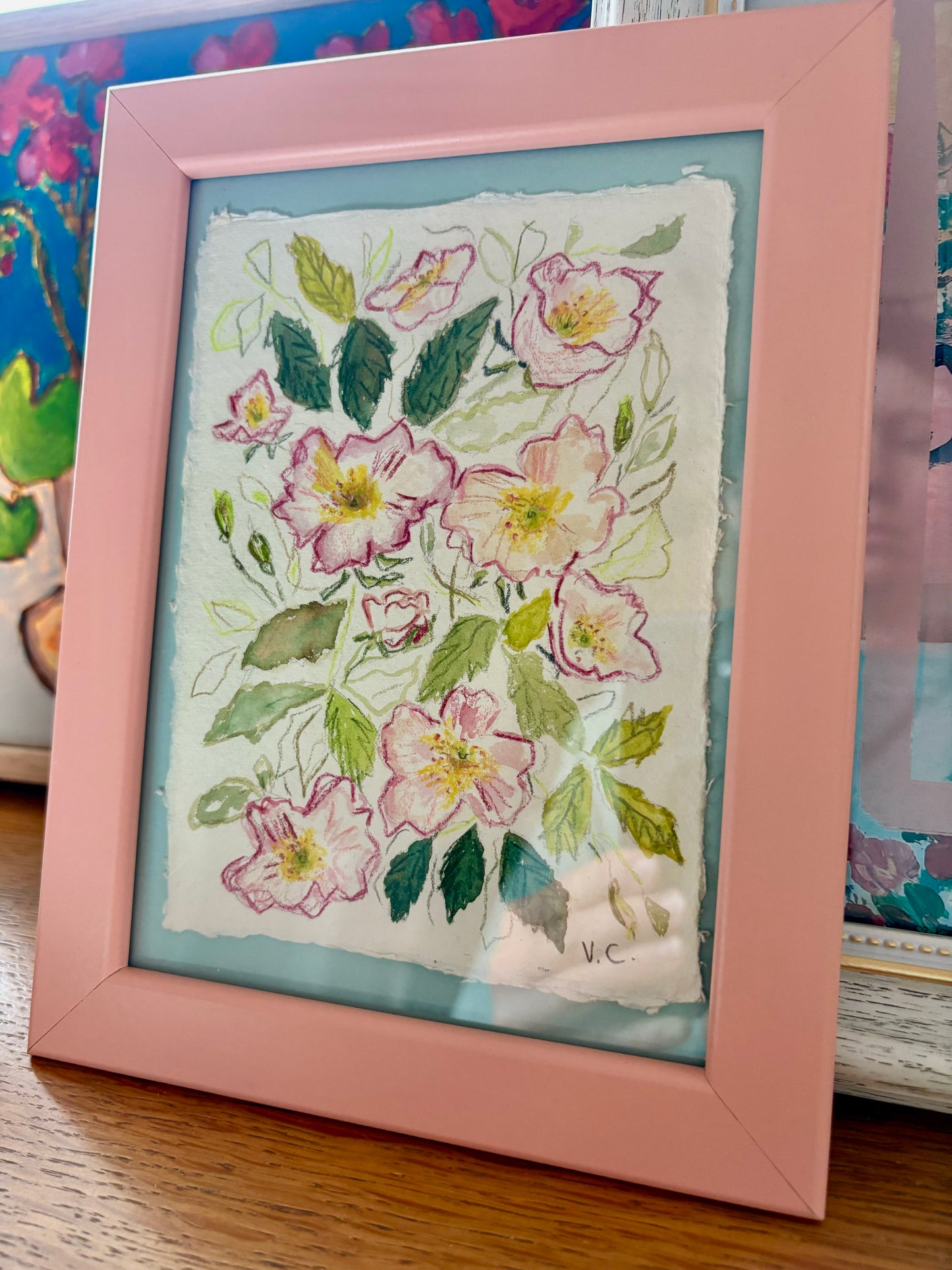 Wild Rose 2 (4 1/2in x 6in) Original Artwork (unframed)