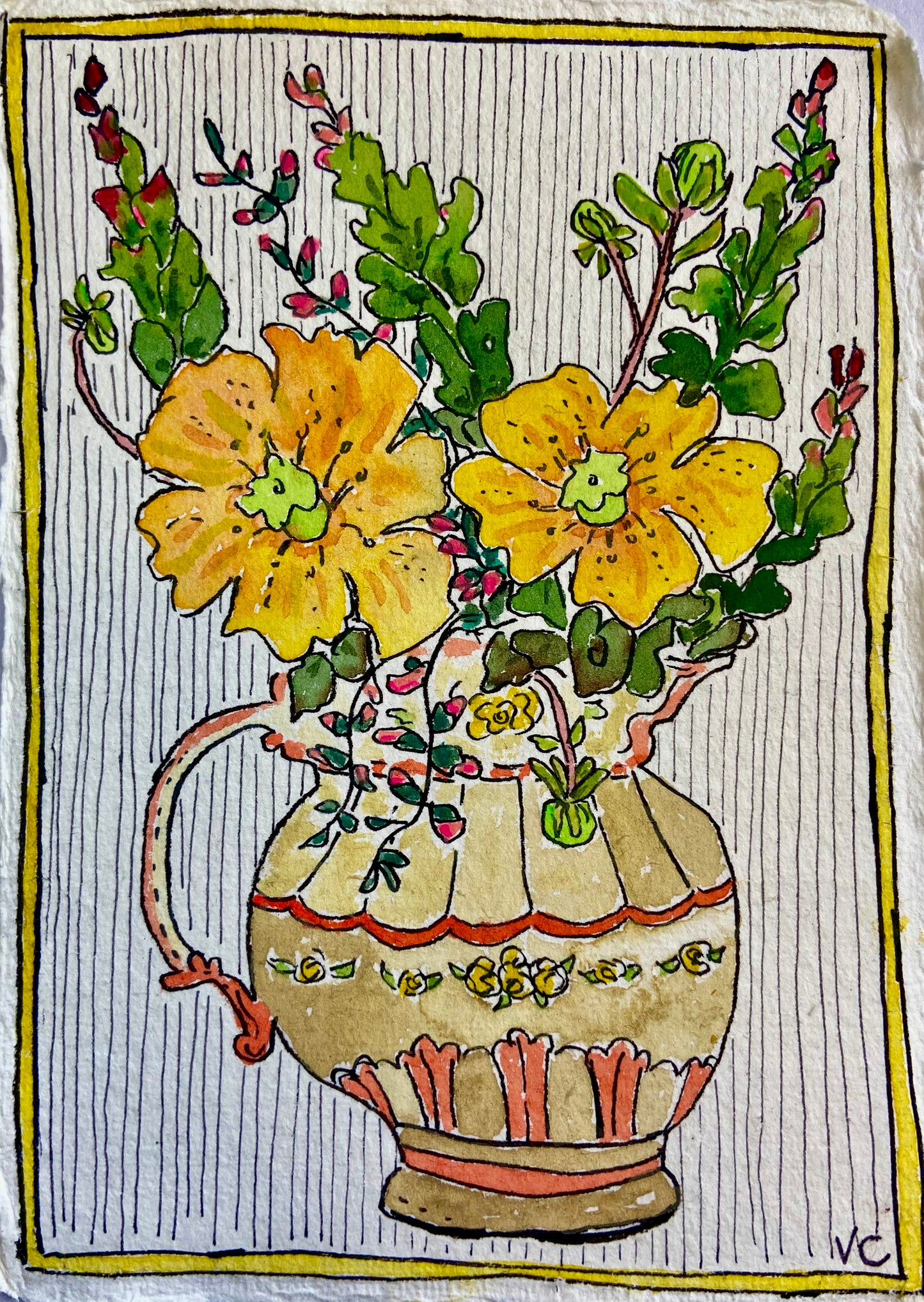 Holkham Flowers (4 1/2in x 6in) Original Artwork