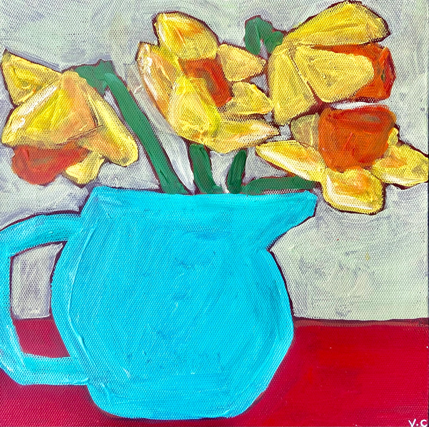 Pack of 8 Original Artwork Cards “Floral Collection” - 15cm x 15cm (6in x 6in) Greeting Card made from recycled material