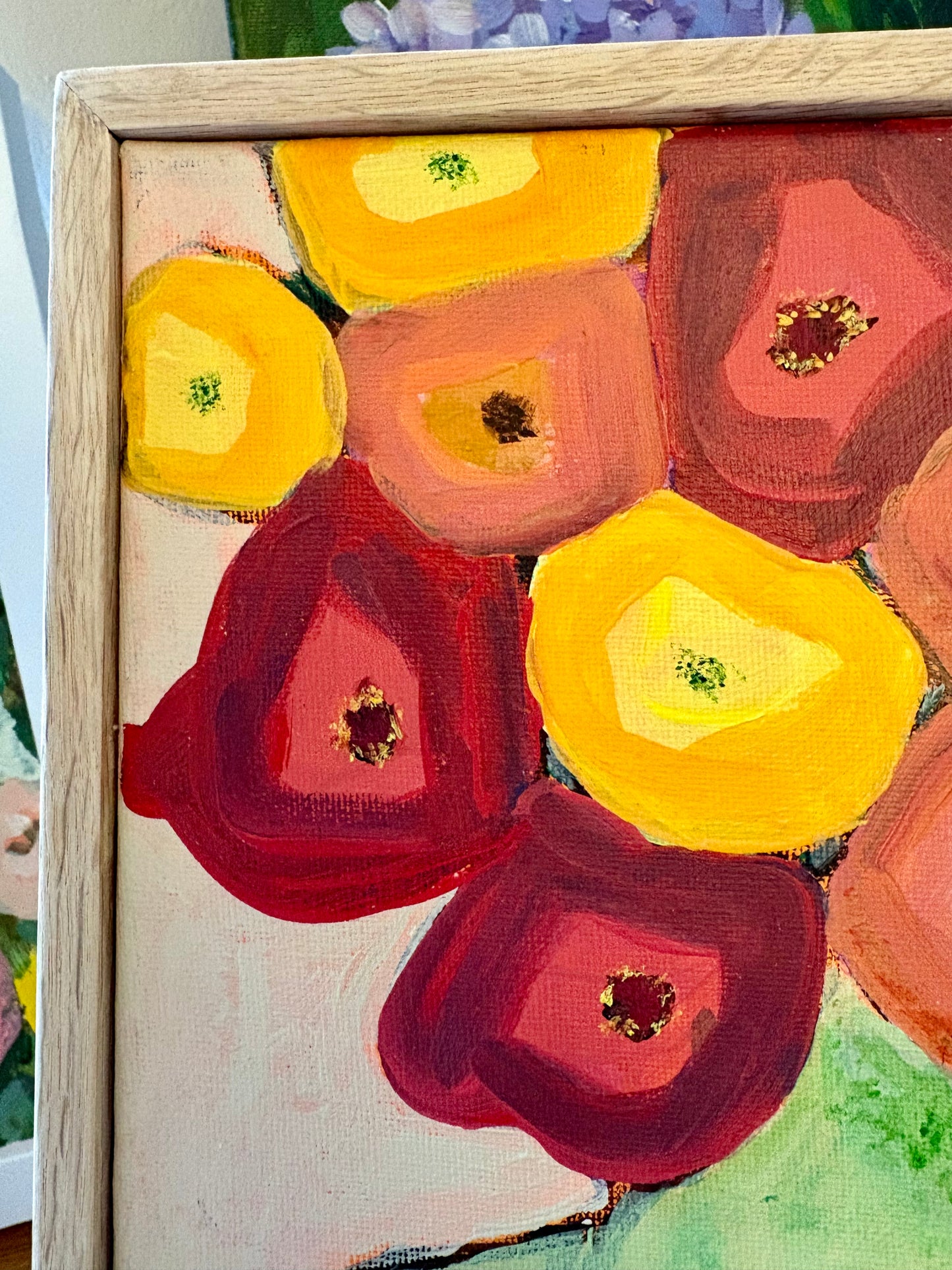 “Poppies in Large Jug” (Framed)