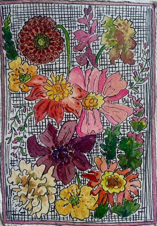 Dahlia Collection No. 4 (4 1/2in x 6in) Original Artwork (unframed)