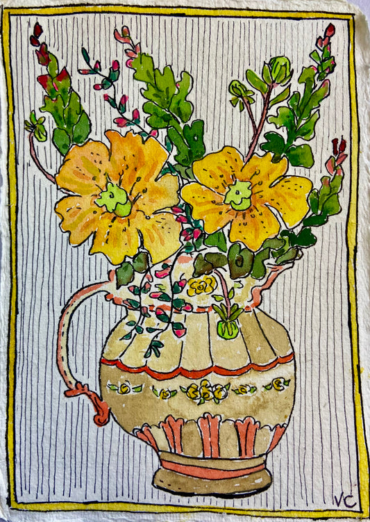 Holkham Flowers (4 1/2in x 6in) Original Artwork
