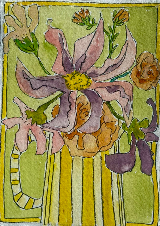 Dahlia Collection No. 2 (4 1/2in x 6in) Original Artwork (unframed)